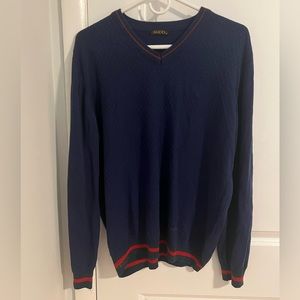 Gucci Navy Knit Long Sleeve Sweater